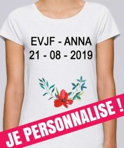 t shirt personnalisé femme evjf