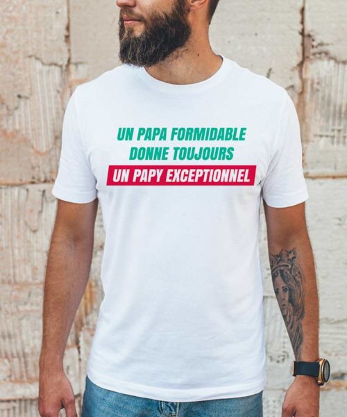 T-shirt papa formidable papy exceptionnel