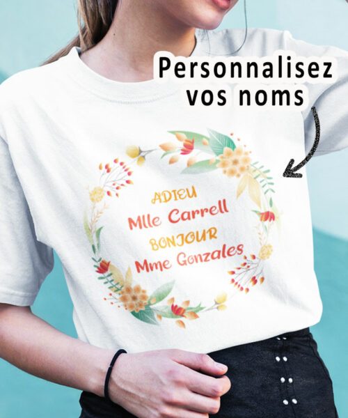 tee-shirt adieu mademoiselle bonjour madame
