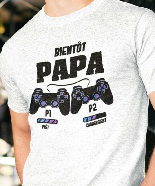 Tee-shirt Bientôt Papa Geek