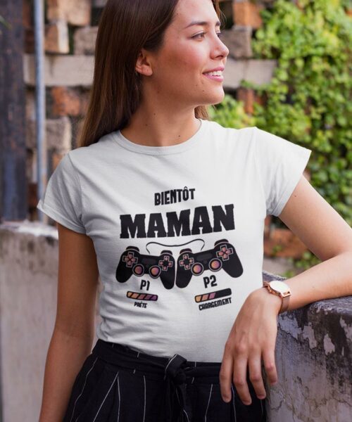 Tee-shirt Bientôt Maman Geek
