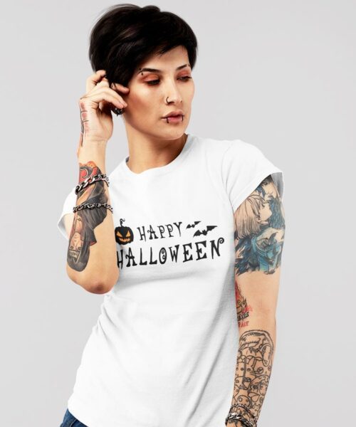 Tee-shirt-noir-Happy-Halloween