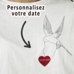 Tee-shirt - Colombe date - Pour femme 1|Tee-shirt - Colombe date - Pour femme 2
