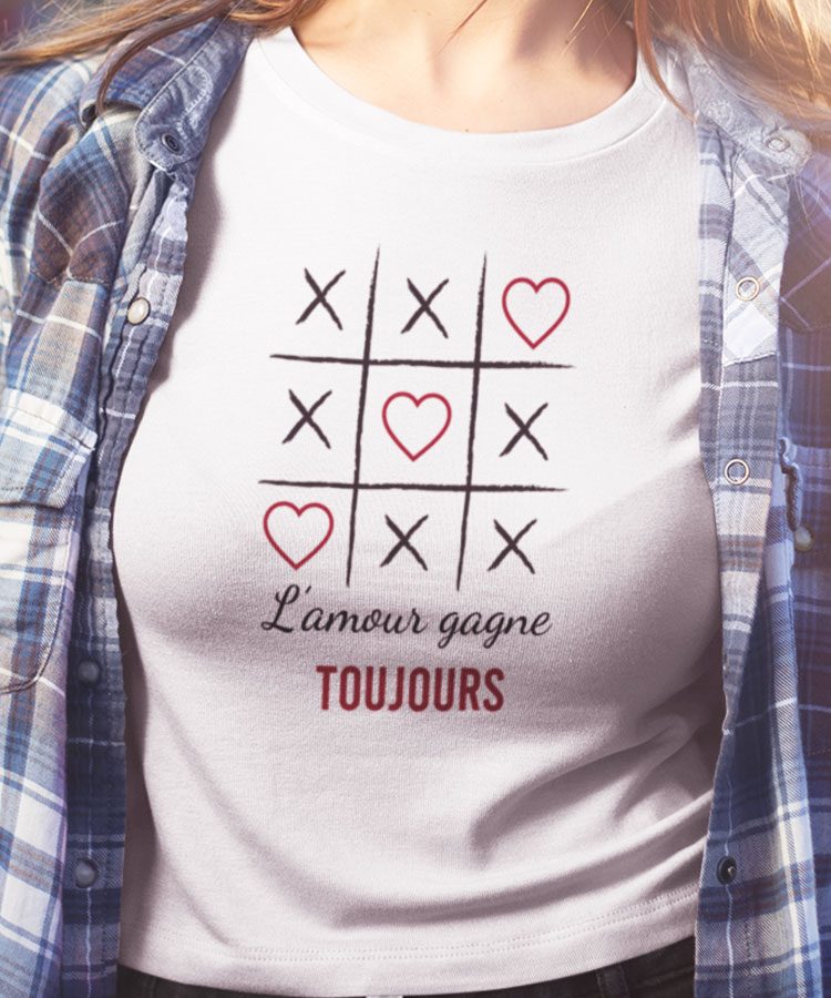 Tee-shirt-Lamourgagnetoujours-Femme1|Tee-shirt-Lamourgagnetoujours-Femme2