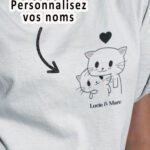Tee-shirt - Love chaton personnalise - Pour femme 1|Tee-shirt - Love chaton personnalise - Pour femme 2