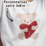 Tee-shirt - Ourson coeur personnalise - Pour femme 1|Tee-shirt - Ourson coeur personnalise - Pour femme 2