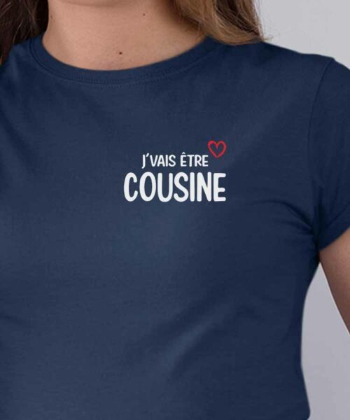 Tee-shirt-Bleu-Marine-Jvais-etre-cousine-Pour-femme-2