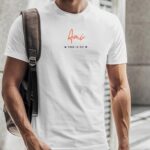 T-Shirt Blanc Ami pour la vie Pour homme-2