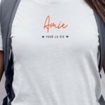 T-Shirt Blanc Amie pour la vie Pour femme-1