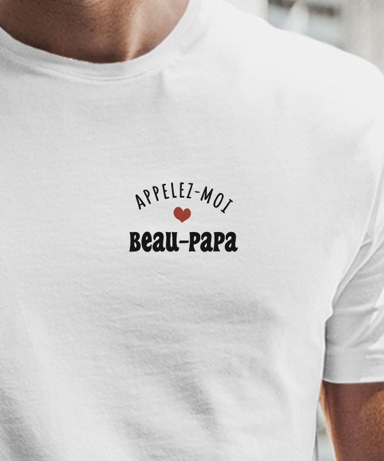 T-Shirt Blanc Appelez-moi Beau-Papa Pour homme-1