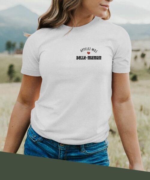 T-Shirt Blanc Appelez-moi Belle-Maman Pour femme-2