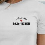 T-Shirt Blanc Appelez-moi Belle-Maman Pour femme-1