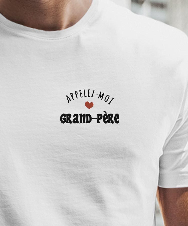 T-Shirt Blanc Appelez-moi Grand-Père Pour homme-1
