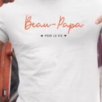 T-Shirt Blanc Beau-Papa pour la vie Pour homme-1