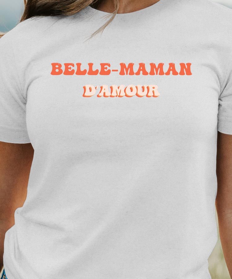 T-Shirt Blanc Belle-Maman d'amour Pour femme-1