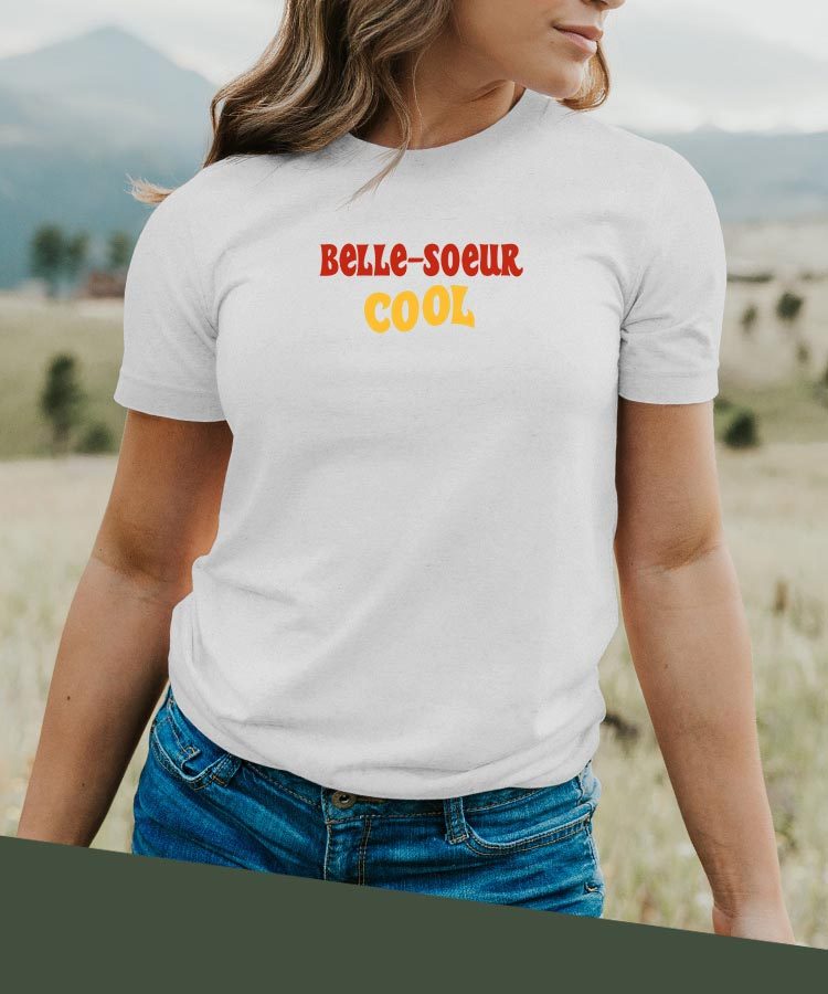 T-Shirt Blanc Belle-Soeur cool disco Pour femme-2