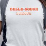 T-Shirt Blanc Belle-Soeur d'amour Pour femme-1