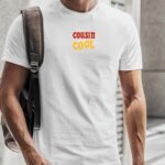 T-Shirt Blanc Cousin cool disco Pour homme-2