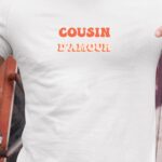 T-Shirt Blanc Cousin d'amour Pour homme-1