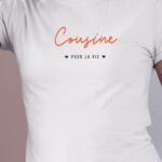 T-Shirt Blanc Cousine pour la vie Pour femme-1