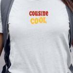 T-Shirt Blanc Cousine cool disco Pour femme-1