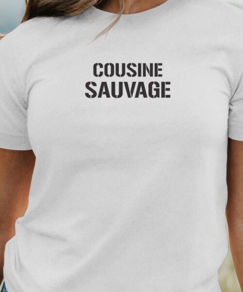 T-Shirt Blanc Cousine sauvage Pour femme-1
