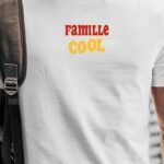 T-Shirt Blanc Famille cool disco Pour homme-1