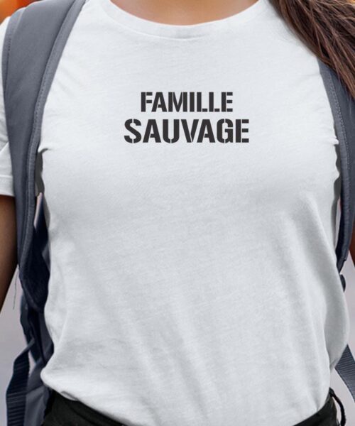 T-Shirt Blanc Famille sauvage Pour femme-1