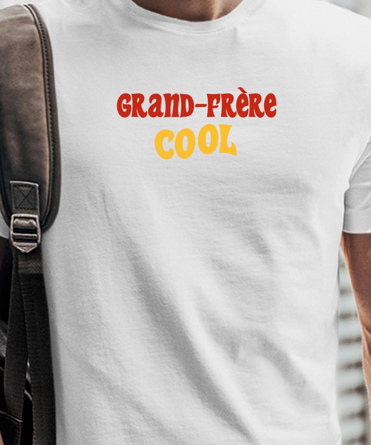 T-Shirt Blanc Grand-Frère cool disco Pour homme-1