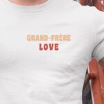 T-Shirt Blanc Grand-Frère love Pour homme-1