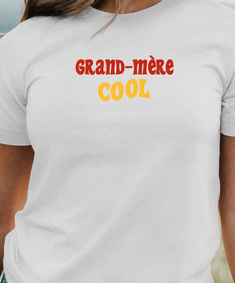T-Shirt Blanc Grand-Mère cool disco Pour femme-1