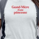 T-Shirt Blanc Grand-Mère d'une princesse Pour femme-1