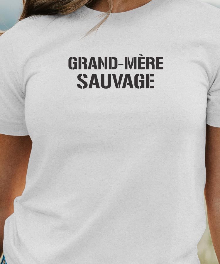 T-Shirt Blanc Grand-Mère sauvage Pour femme-1