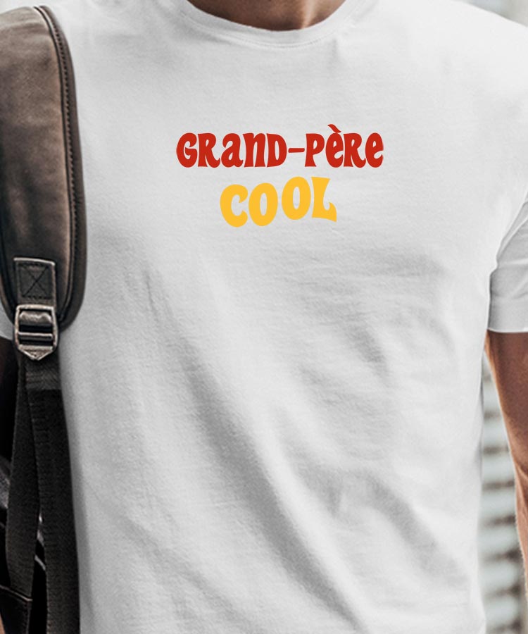 T-Shirt Blanc Grand-Père cool disco Pour homme-1