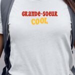 T-Shirt Blanc Grande-Soeur cool disco Pour femme-1