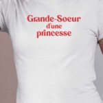 T-Shirt Blanc Grande-Soeur d'une princesse Pour femme-1