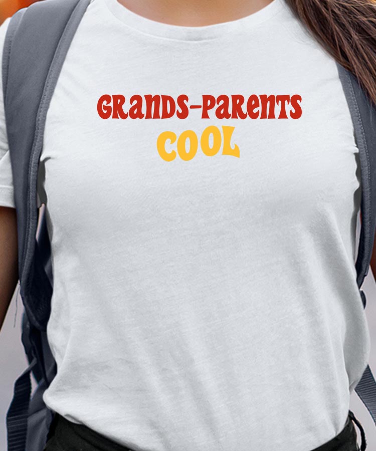 T-Shirt Blanc Grands-Parents cool disco Pour femme-1