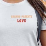 T-Shirt Blanc Grands-Parents love Pour femme-1