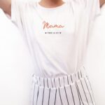 T-Shirt Blanc Mama pour la vie Pour femme-2