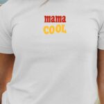 T-Shirt Blanc Mama cool disco Pour femme-1