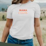 T-Shirt Blanc Mama d'amour Pour femme-2