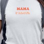T-Shirt Blanc Mama d'amour Pour femme-1