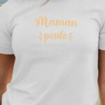 T-Shirt Blanc Maman poule Pour femme-1