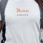 T-Shirt Blanc Mamie pour la vie Pour femme-1