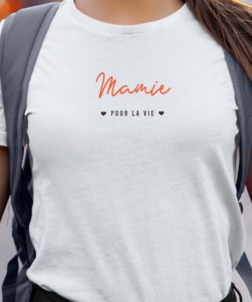 T-Shirt Blanc Mamie pour la vie Pour femme-1