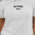 T-Shirt Blanc Mamie rock Pour femme-1