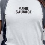 T-Shirt Blanc Mamie sauvage Pour femme-1