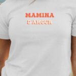 T-Shirt Blanc Mamina d'amour Pour femme-1