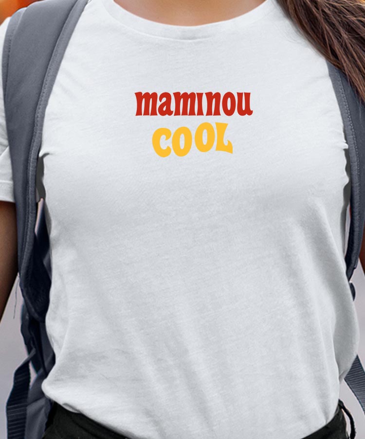T-Shirt Blanc Maminou cool disco Pour femme-1
