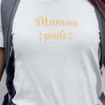 T-Shirt Blanc Mamou poule Pour femme-1